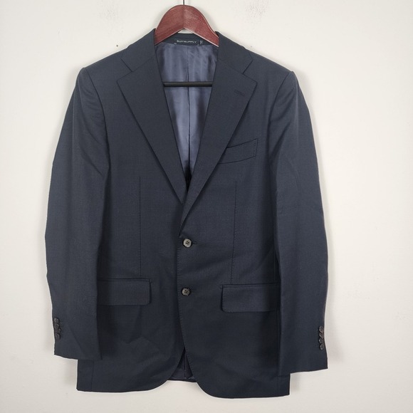 SuitSupply Lazio Single Breasted Blazer Sport Coat Size 38L Wool Suit Super 110s
